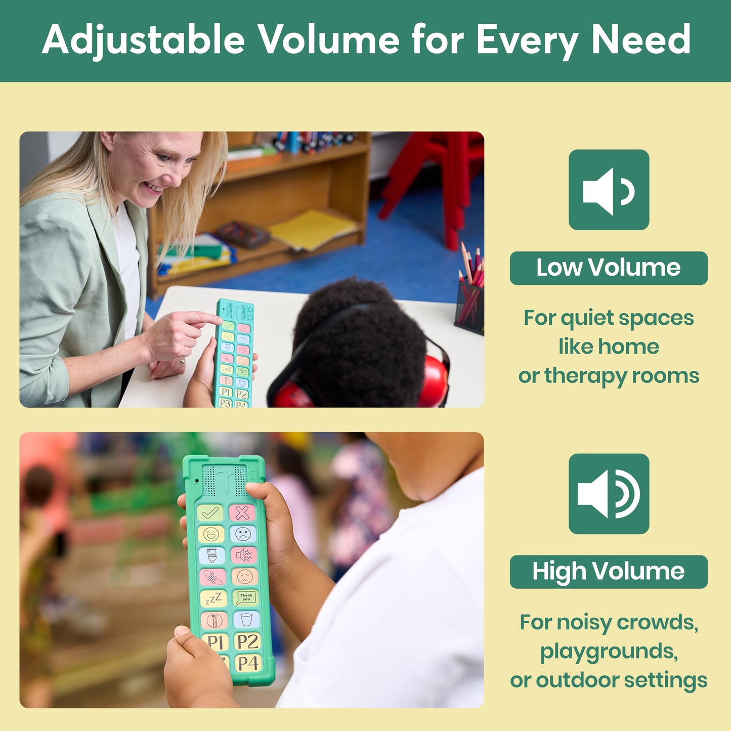 Talkaroo AAC Device – Non-Verbal Communication Aid for Adults & Children, Classroom Friendly, Adjustable Volume, 4 Programmable Buttons + 12 Pre-Set Buttons (Talkaroo Aid + Shock Proof Case)