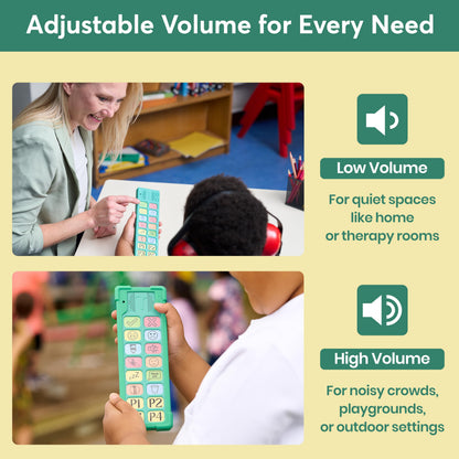 Talkaroo AAC Device – Non-Verbal Communication Aid for Adults & Children, Classroom Friendly, Adjustable Volume, 4 Programmable Buttons + 12 Pre-Set Buttons (Talkaroo Aid + Shock Proof Case)