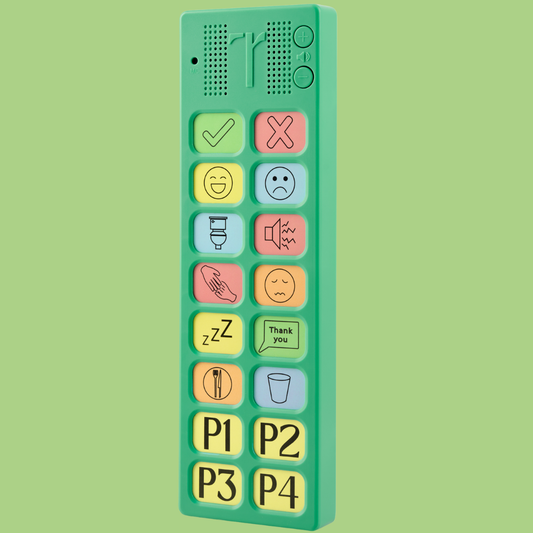 Talkaroo AAC Device for Autism - AAC Communication Device for Nonverbal Kids and Adults - 4 Programmable and 12 Pre Set Iconic Buttons with Adjustable Volume - Used in Classrooms for Speech Therapy